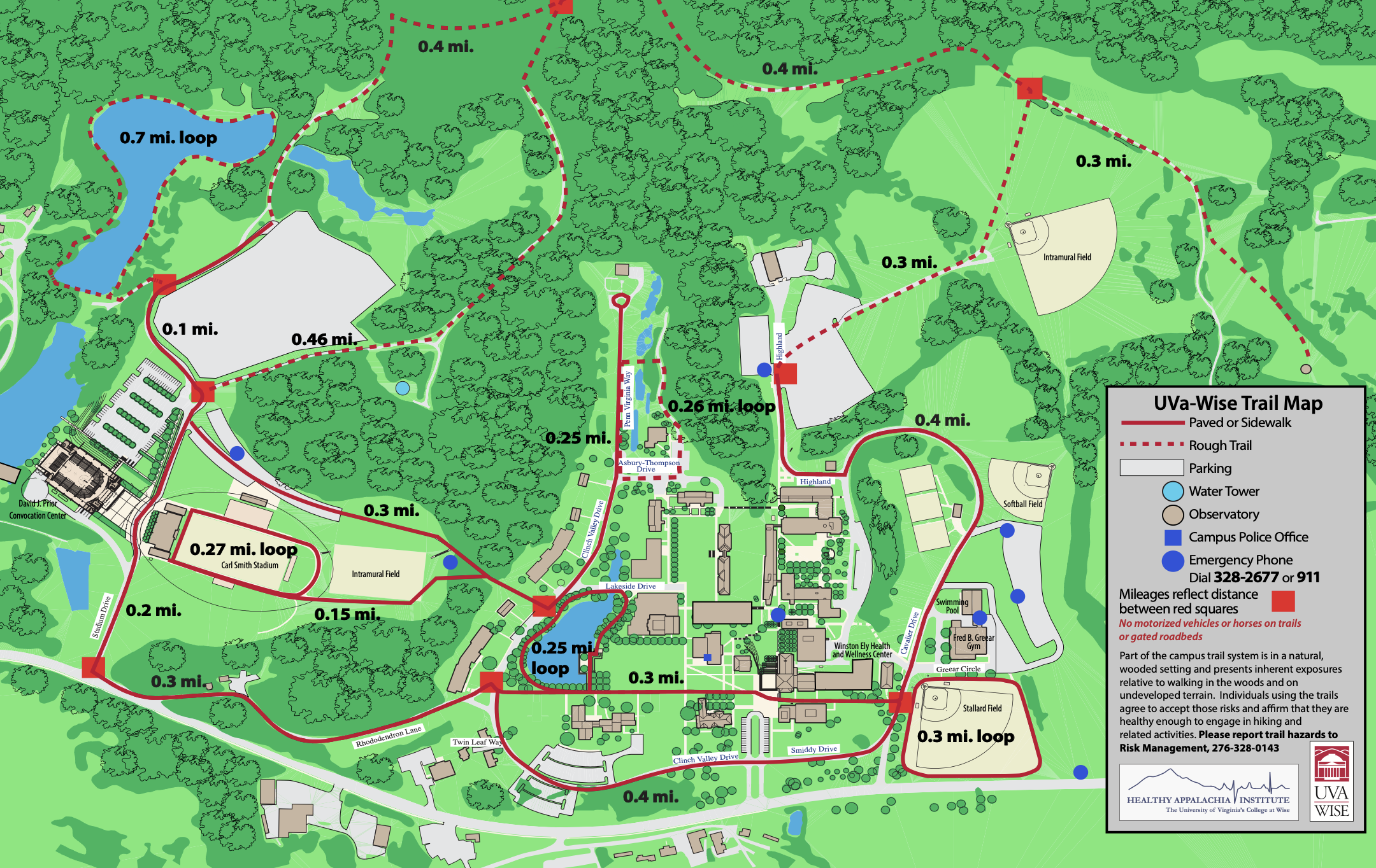 UVa-Wise trail map
